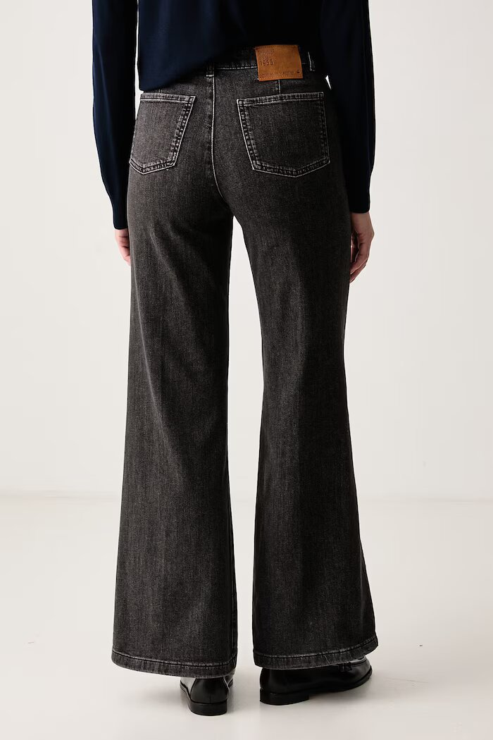 United Colors of Benetton дънки wide leg дамски сиви 4TUT574X5