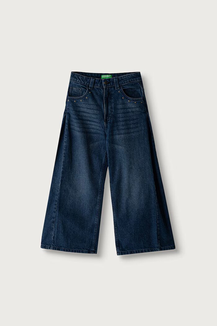 United Colors of Benetton дънки wide leg за деца тъмносини 4RJFCE04Z
