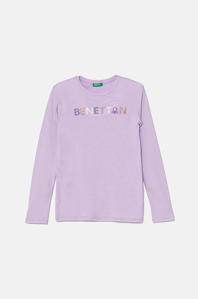United Colors of Benetton Детска блуза с дълги ръкави в лилаво 3I9WC10JR
