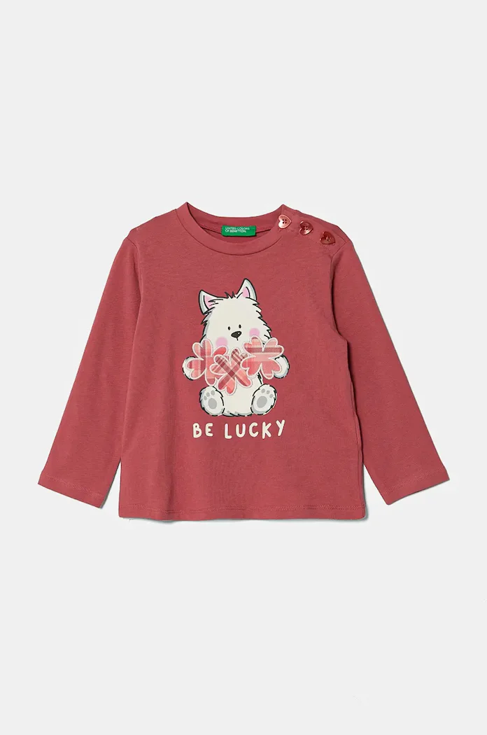 United Colors of Benetton Детска блуза с дълги ръкави в розово 3P4ZG10FV