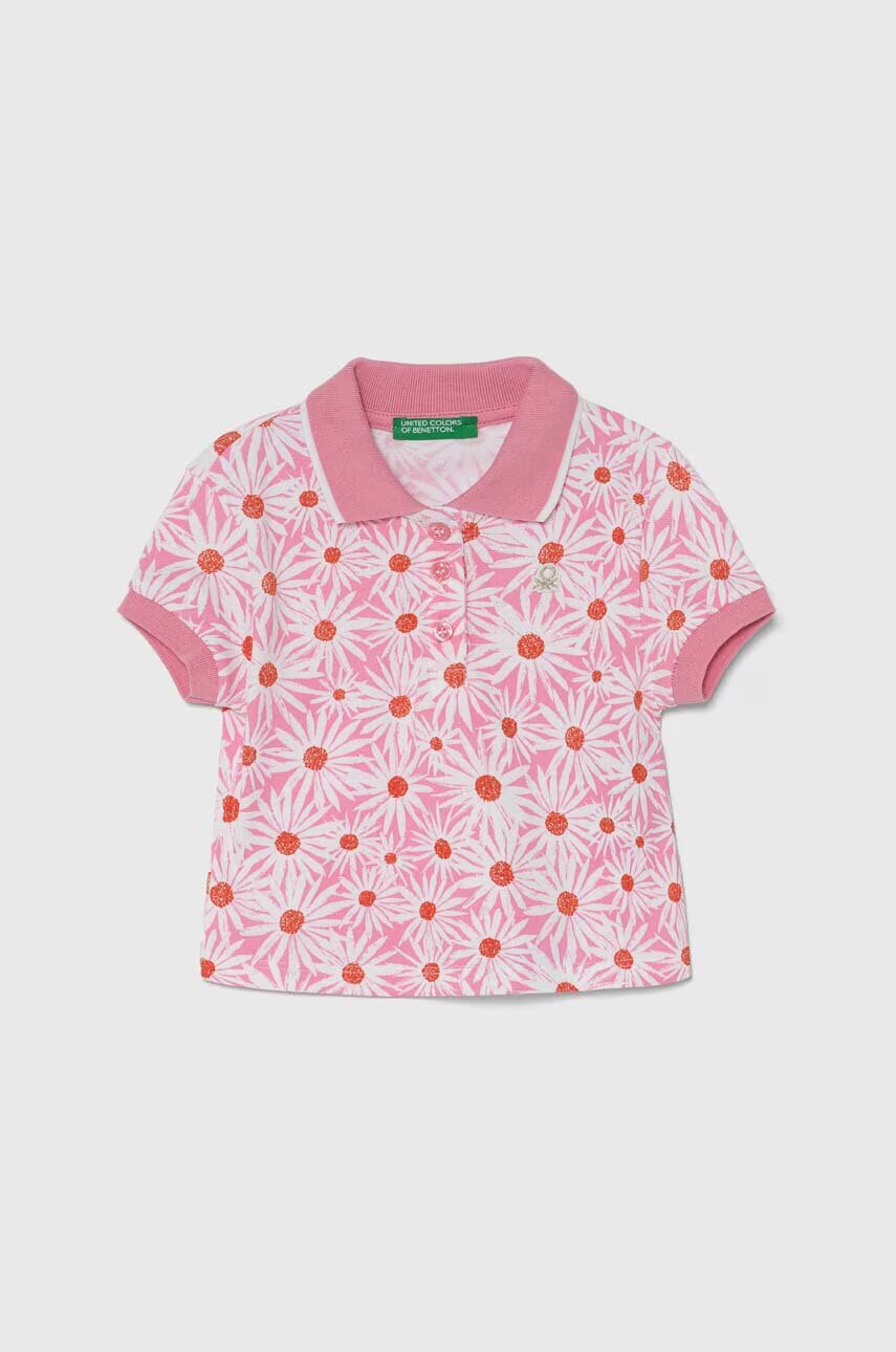 United Colors of Benetton Детска тениска с яка