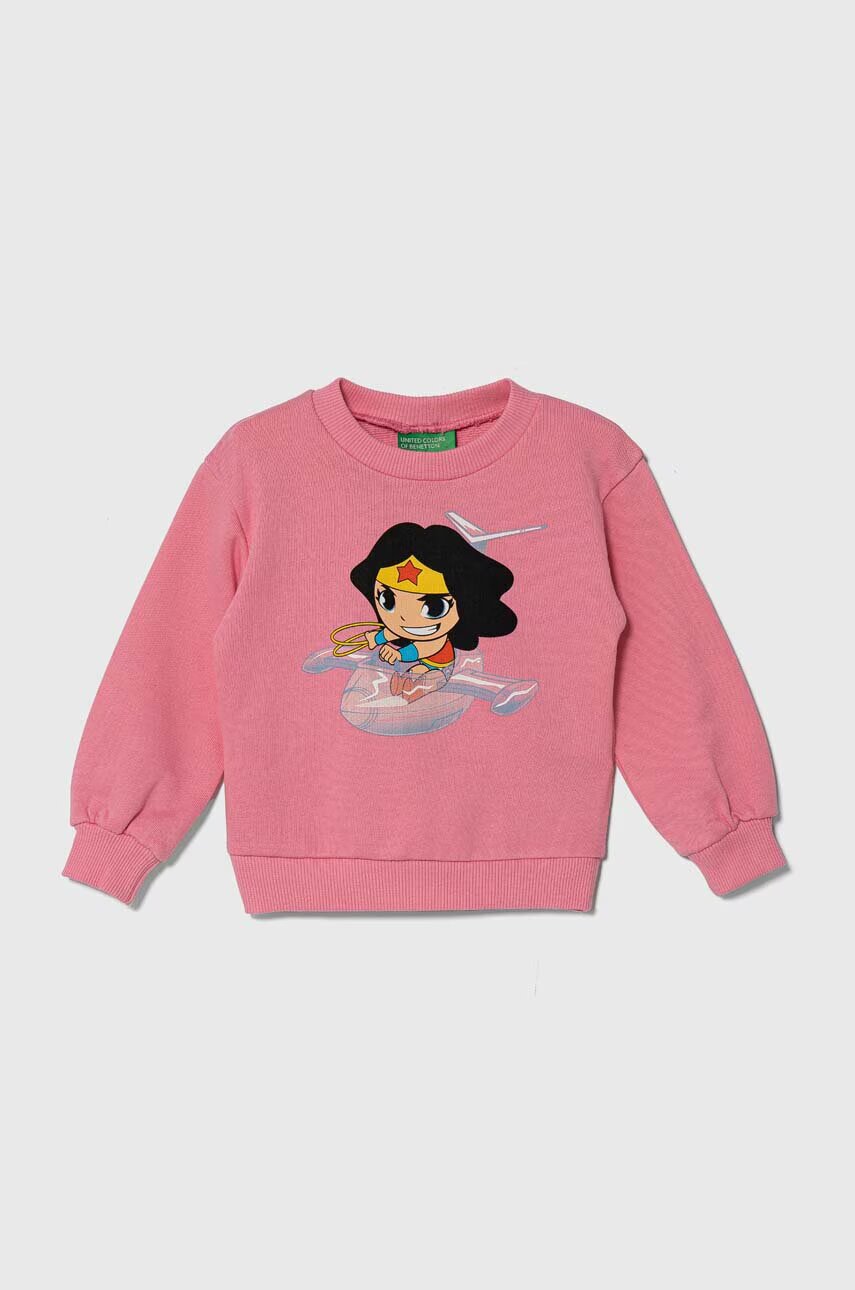 United Colors of Benetton Детски памучен суичър x DC