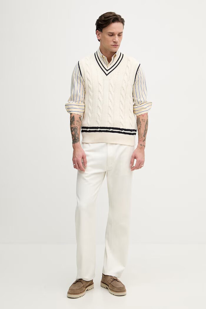 United Colors of Benetton елек мъжки бежов 1ZHHK401N