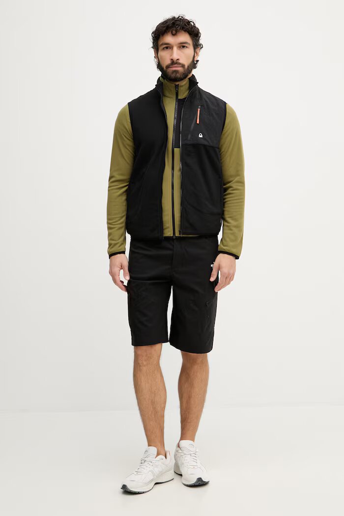United Colors of Benetton елек мъжки от полар черен 3I4AU500Y