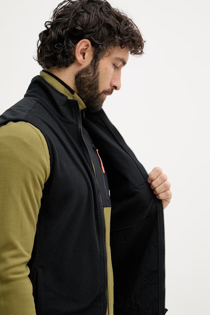 United Colors of Benetton елек мъжки от полар черен 3I4AU500Y