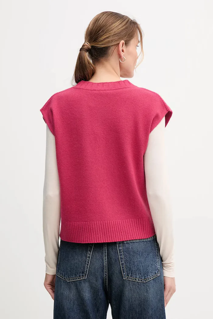 United Colors of Benetton Елек с вълна в розово 126WD4033