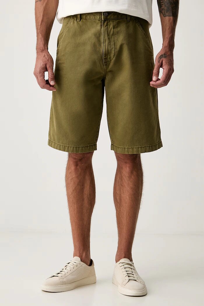 United Colors of Benetton къс панталон мъжки от памук зелен 4FHKU901H