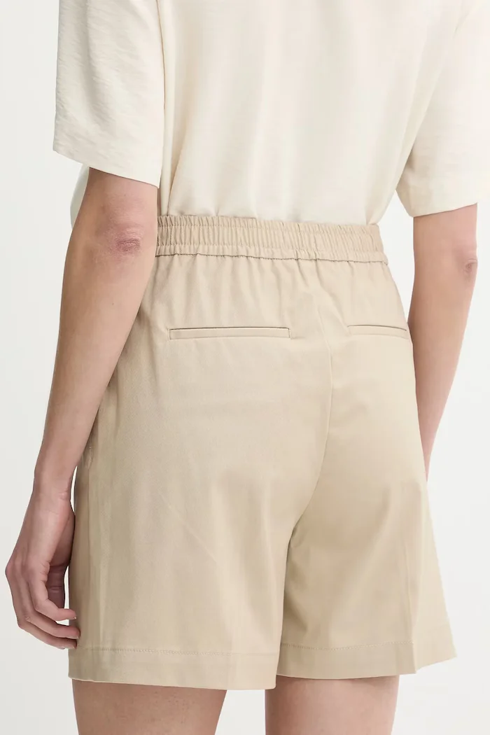 United Colors of Benetton Къс панталон в бежово с изчистен дизайн с висока талия 40FAD901U