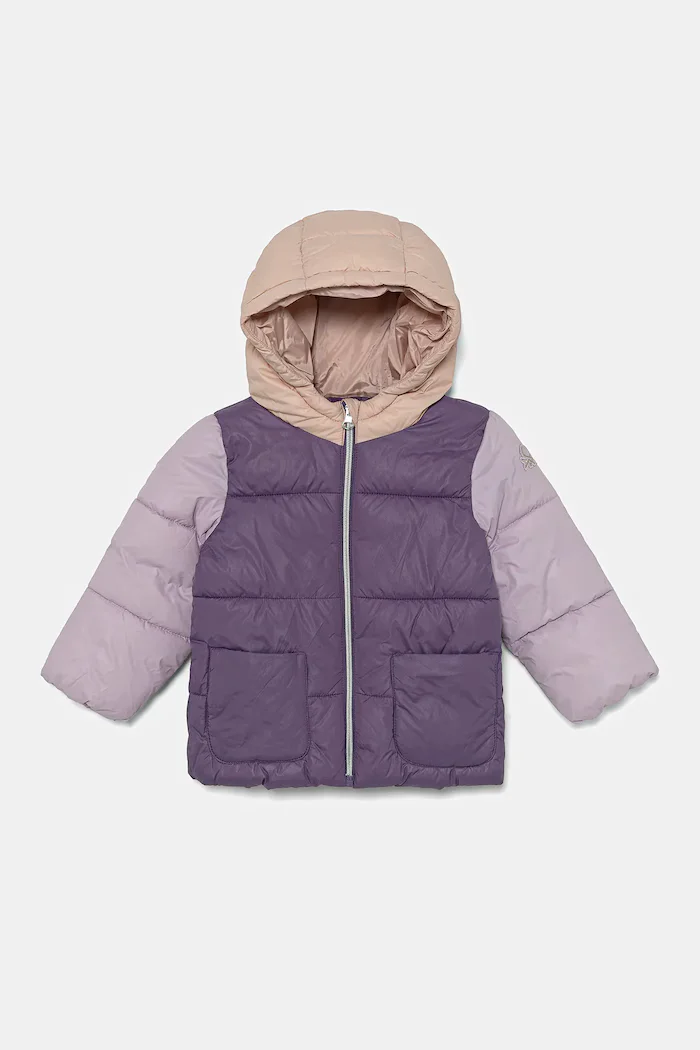 United Colors of Benetton късо яке за деца виолетово 2NQRGN03V