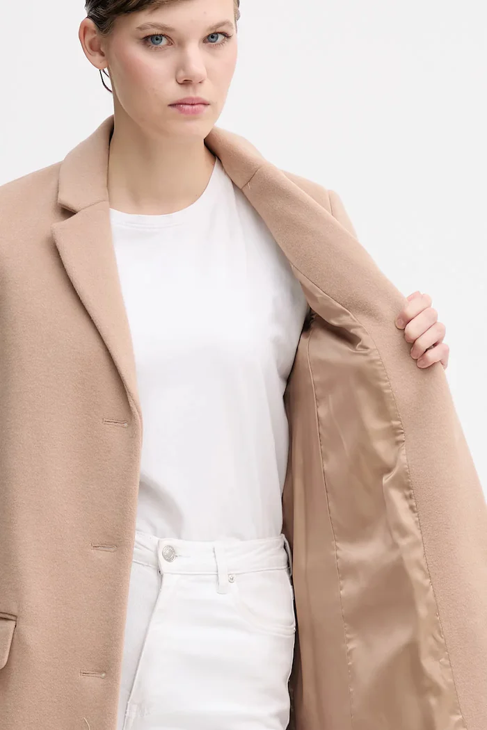 United Colors of Benetton Палто с вълна в бежово 2V0PDN062