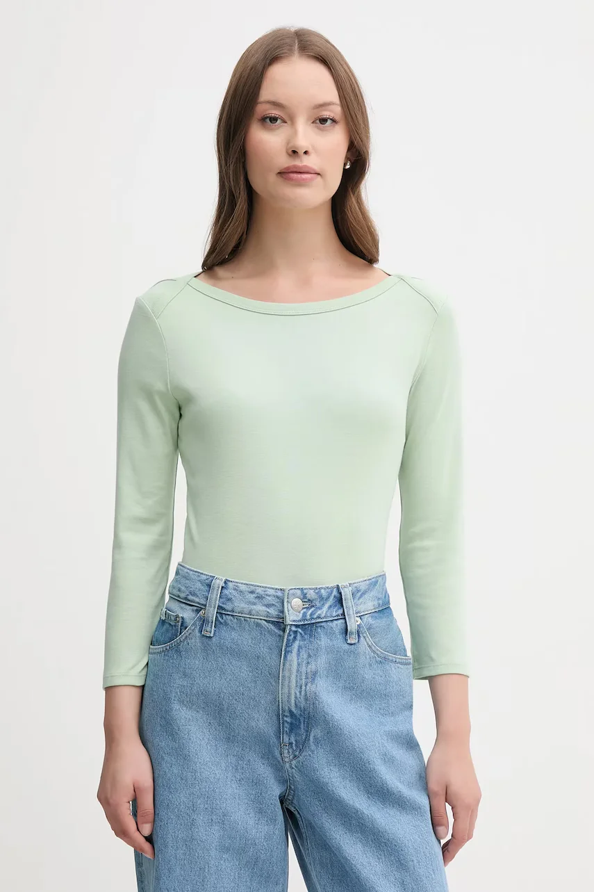 United Colors of Benetton Памучна блуза с дълги ръкави