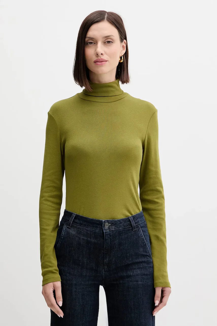 United Colors of Benetton Памучна блуза с дълги ръкави