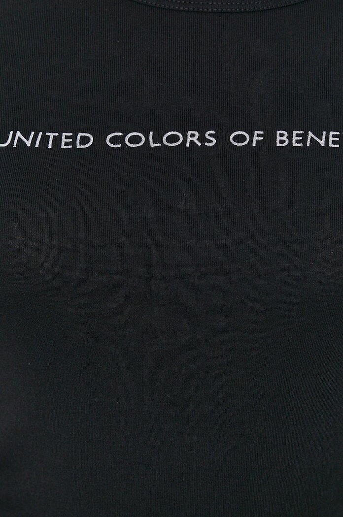 United Colors of Benetton памучна блуза с дълги ръкави