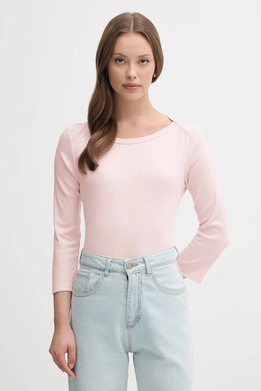 United Colors of Benetton Памучна блуза с дълги ръкави
