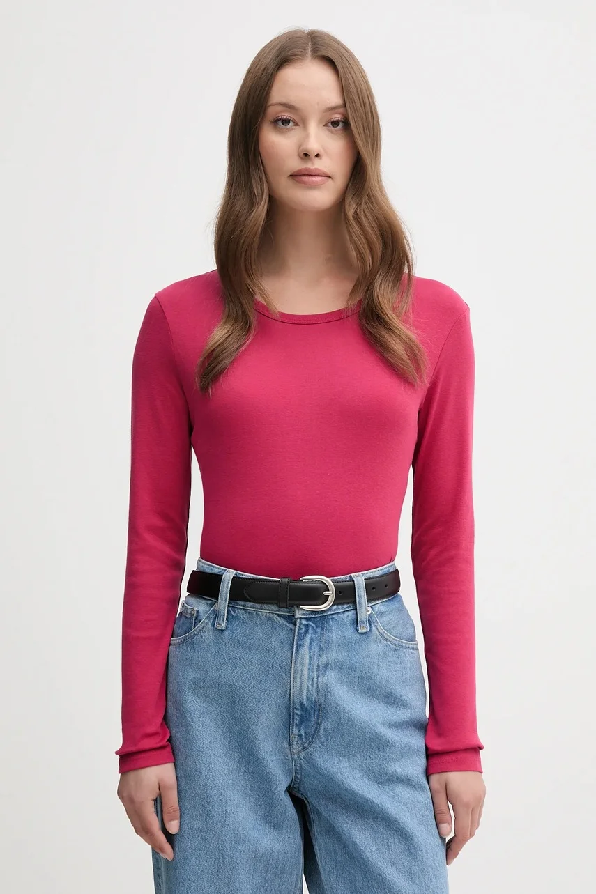 United Colors of Benetton Памучна блуза с дълги ръкави