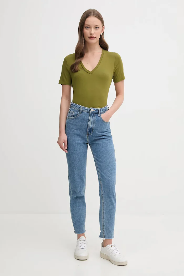 United Colors of Benetton Памучна тениска дамска в розово 3GA2E4230