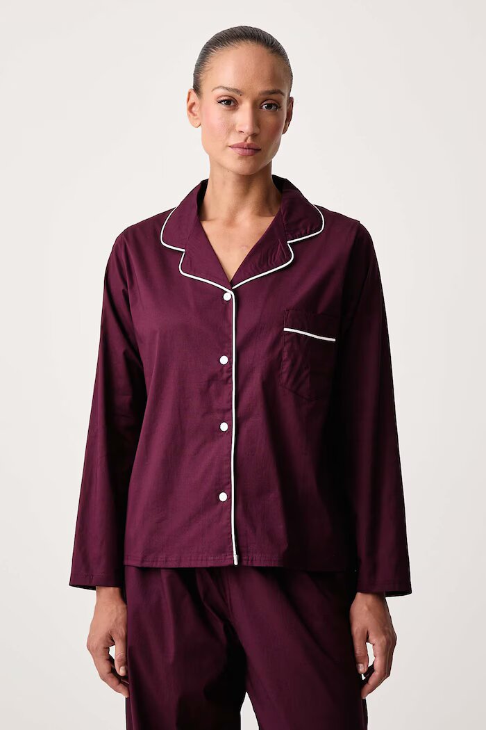 United Colors of Benetton пижама от две части дамска от памук бордо 47QP3P015