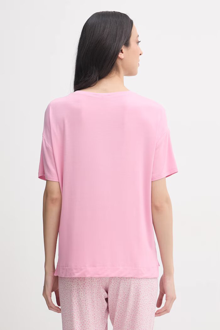 United Colors of Benetton пижама с къси ръкави дамска от модал розова 36MX3M08I