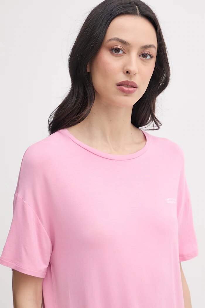 United Colors of Benetton пижама с къси ръкави дамска от модал розова 36MX3M08I