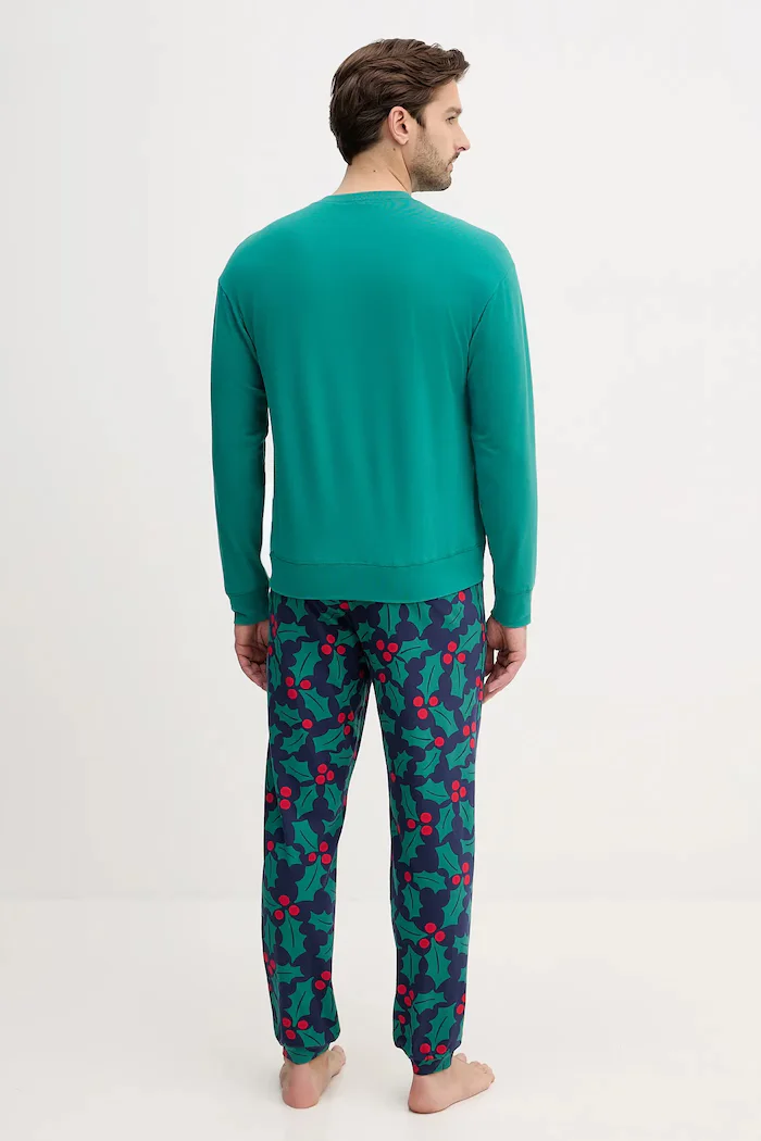 United Colors of Benetton Пижама в зелено с десен 3DKE4P034