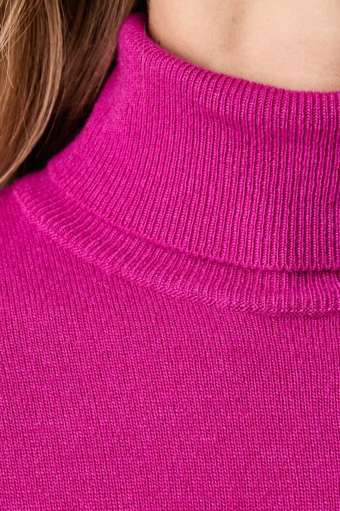 United Colors of Benetton поло дамско от вълна виолетово 1P02D2348