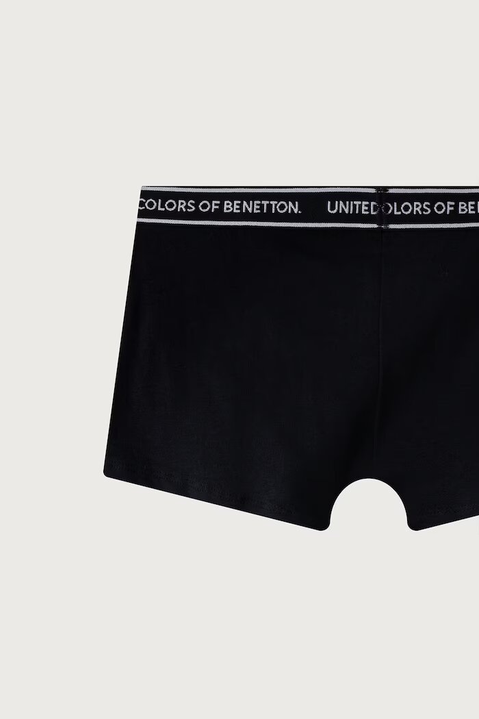 United Colors of Benetton прилепнали боксерки за деца от памук с еластан 2 броя сини 3G680X01V