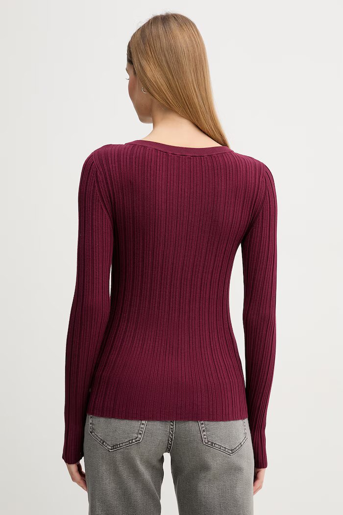 United Colors of Benetton пуловер дамски от вискоза бордо 1WZND10G9
