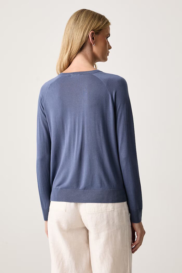 United Colors of Benetton пуловер дамски с лиосел син 1UPXD10HN