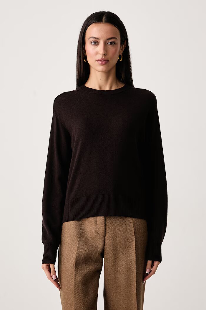 United Colors of Benetton пуловер дамски с вълна кафяв 1B9YD10HK