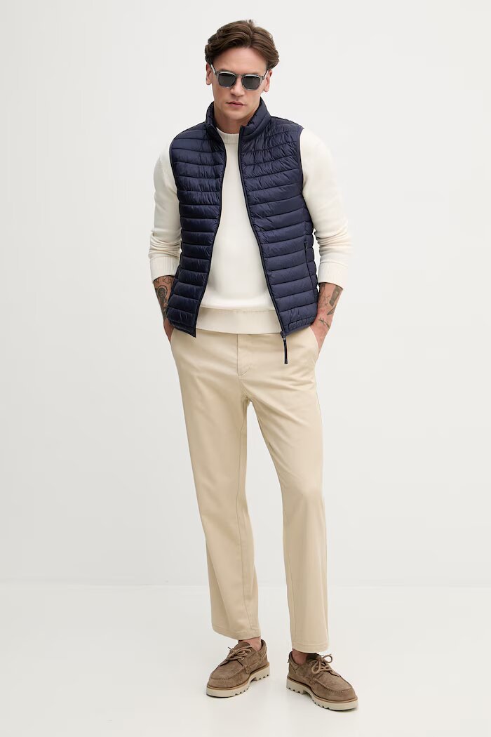 United Colors of Benetton пуловер мъжки от памук бежов 1UAEU10B6
