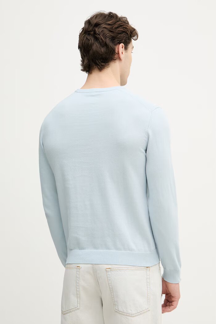 United Colors of Benetton пуловер мъжки от памук син 1098U1I76