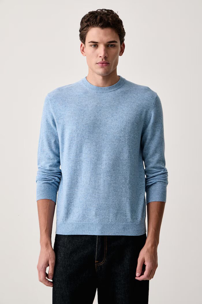 United Colors of Benetton пуловер мъжки от вълна син 1002U1G34
