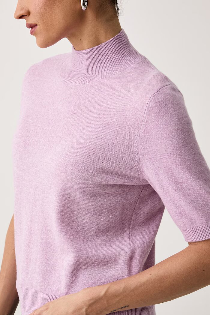 United Colors of Benetton пуловер с къси ръкави дамски с вълна виолетов 1B9YD204U