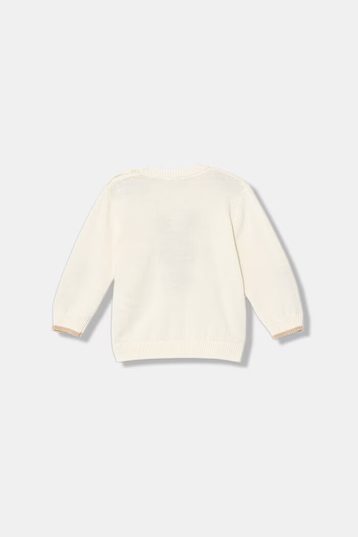 United Colors of Benetton Пуловер за деца от памук бежов 120YB101L