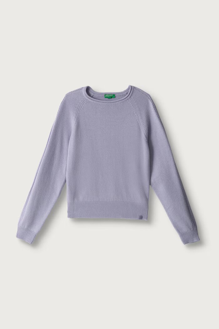 United Colors of Benetton пуловер за деца с вълна виолетов 1LU4C10AB