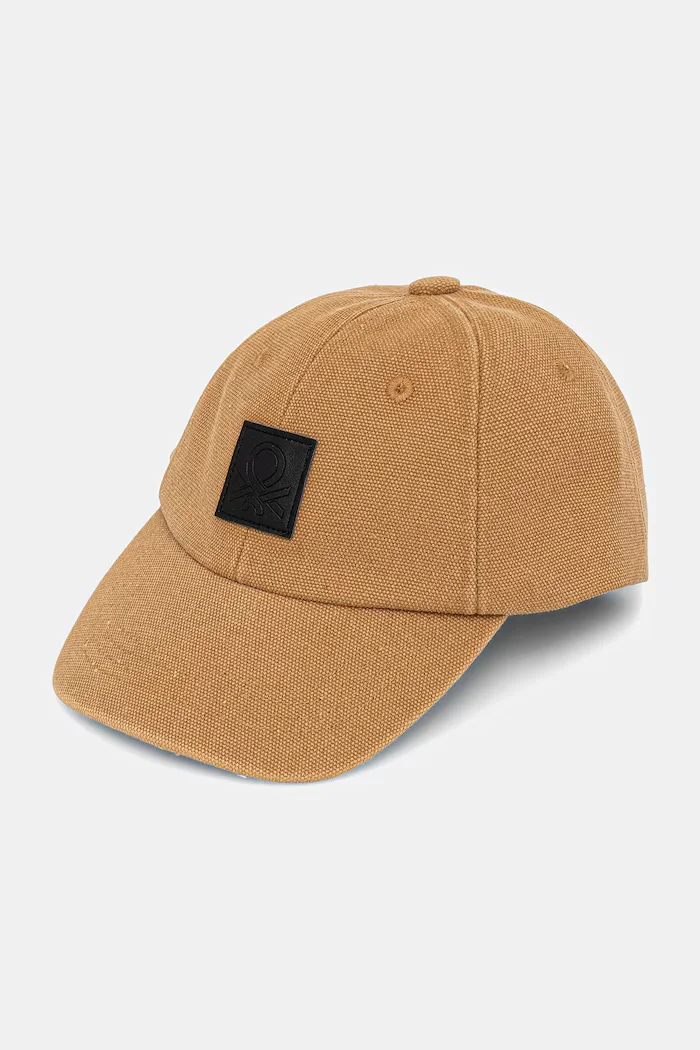 United Colors of Benetton Шапка с козирка в кафяво с изчистен дизайн 6T8JCA02G