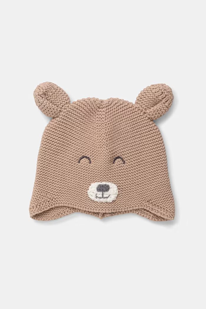 United Colors of Benetton шапка за деца от памук бежова 600CRA002