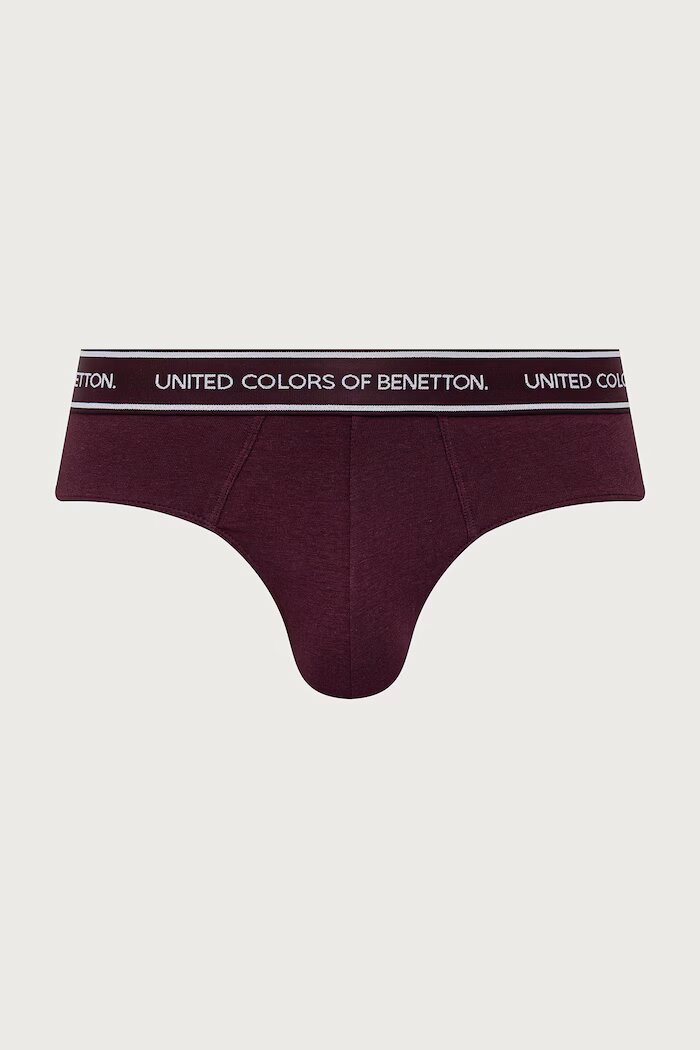 United Colors of Benetton слипове мъжки от памук с еластан 2 броя бели 3G682S00N