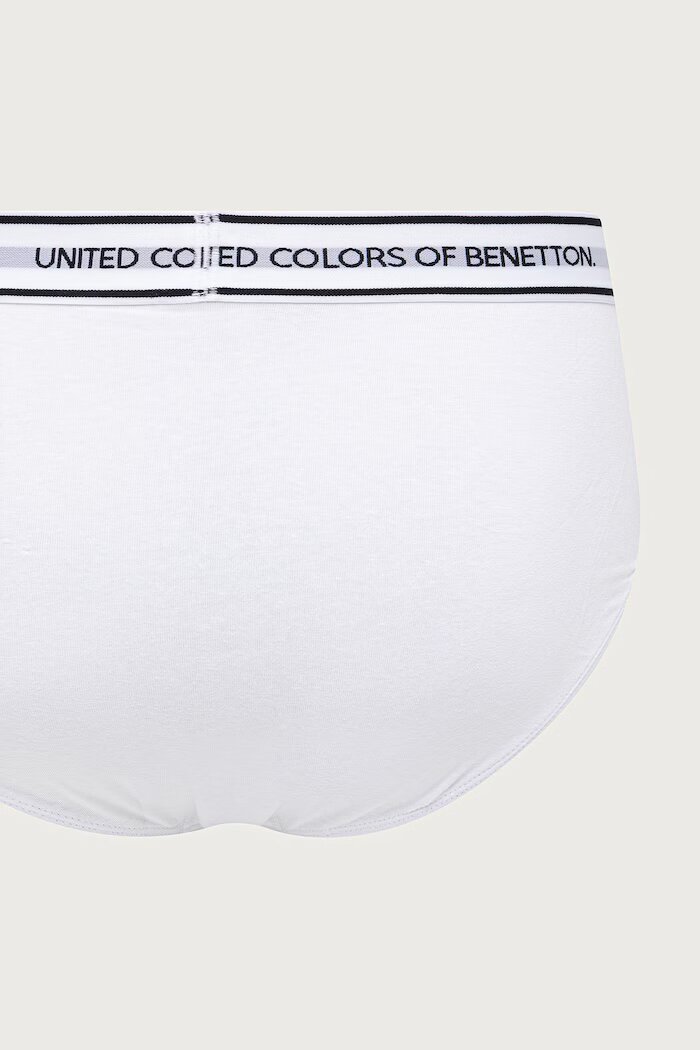 United Colors of Benetton слипове мъжки от памук с еластан 2 броя бели 3G682S00N