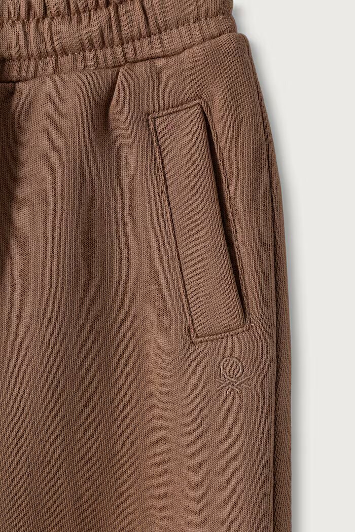 United Colors of Benetton спортен панталон за деца от памук кафяв 3J70GF05J