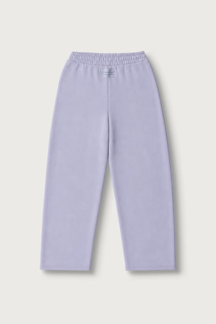 United Colors of Benetton спортен панталон за деца от памук виолетов с висока талия 38O3CF076