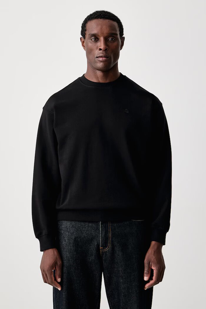 United Colors of Benetton суичър мъжки от памук черен 342ZU1093