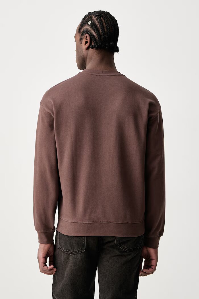 United Colors of Benetton суичър мъжки от памук кафяв 342ZU1093