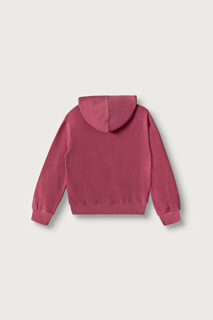 United Colors of Benetton суичър с цип и качулка за деца от памук розов 3J68C506D