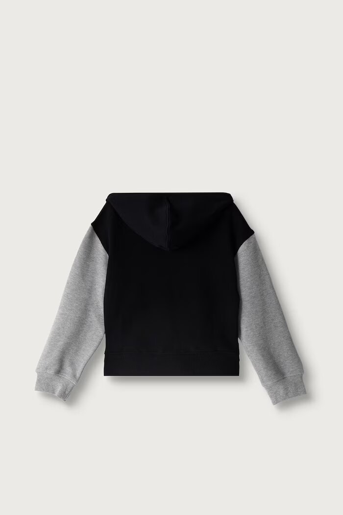 United Colors of Benetton суичър с цип и качулка за деца от памук сив 3J68C506D