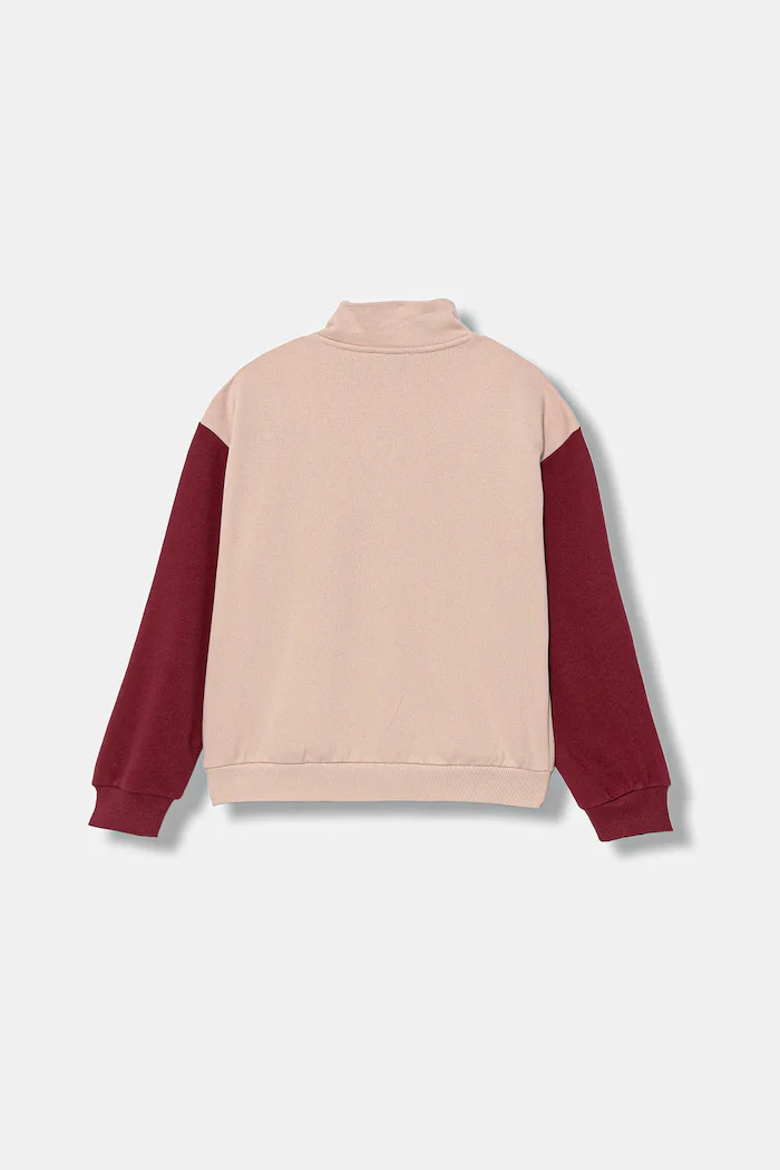 United Colors of Benetton суичър с цип за деца от памук розов 3J68C505D
