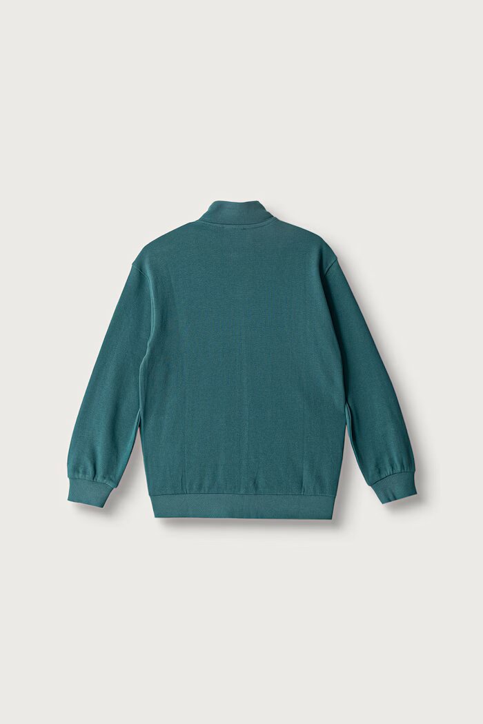 United Colors of Benetton суичър с цип за деца от памук тюркоазен 3J68C506E