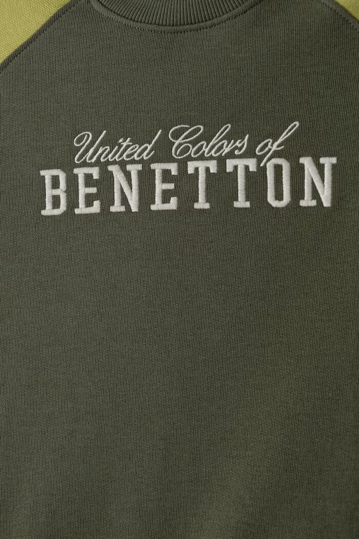 United Colors of Benetton суичър за деца от памук зелен 3J68C10UC