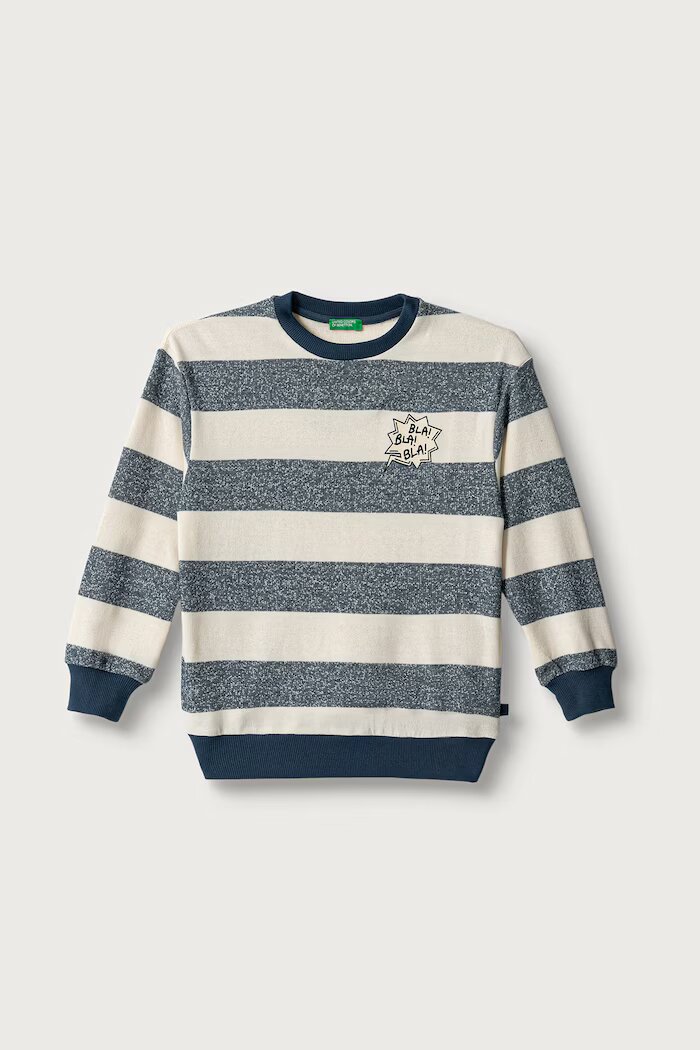 United Colors of Benetton суичър за деца с памук сив 331PC10SY