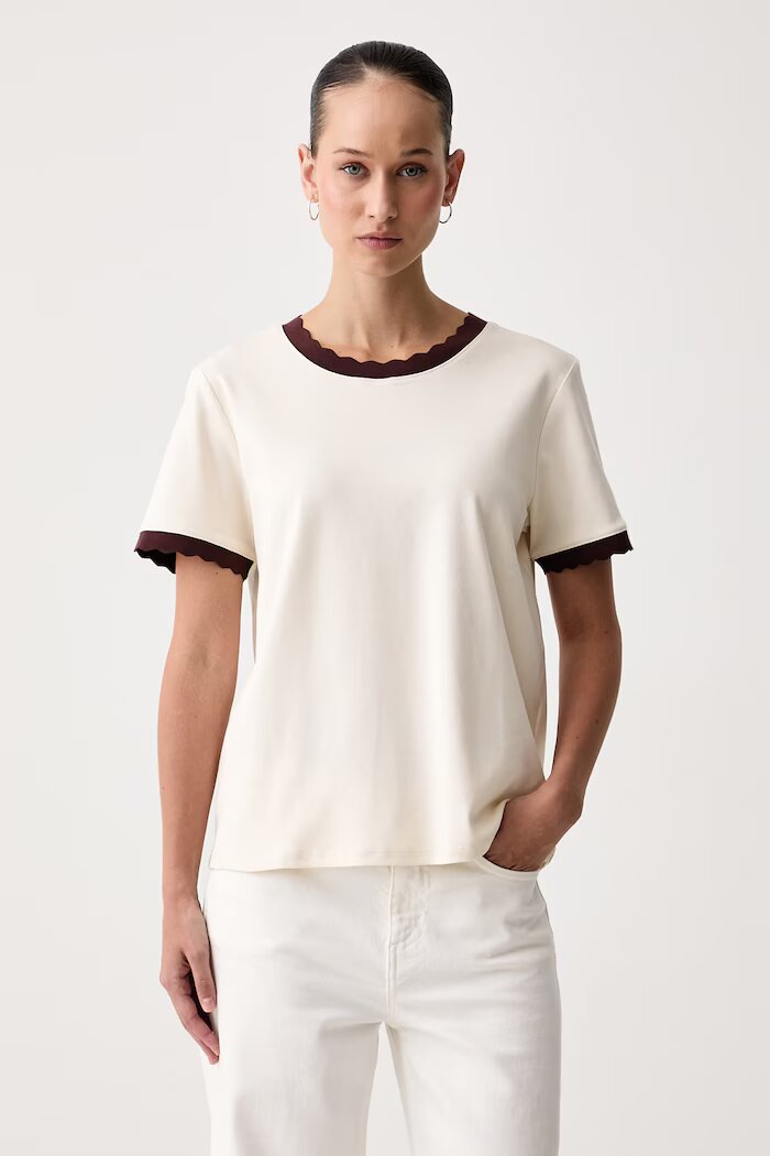 United Colors of Benetton тениска дамска от памук бежова 3DCJD10DM